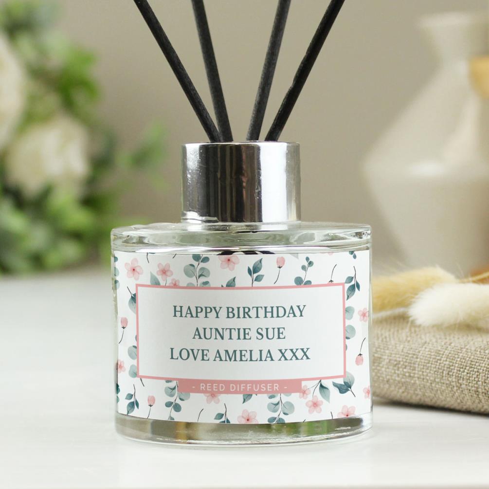 Personalised Floral Reed Diffuser Extra Image 1